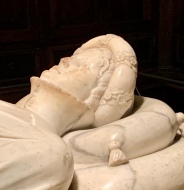 Il volto della statua di Ilaria del Carretto (Jacopo della Quercia)